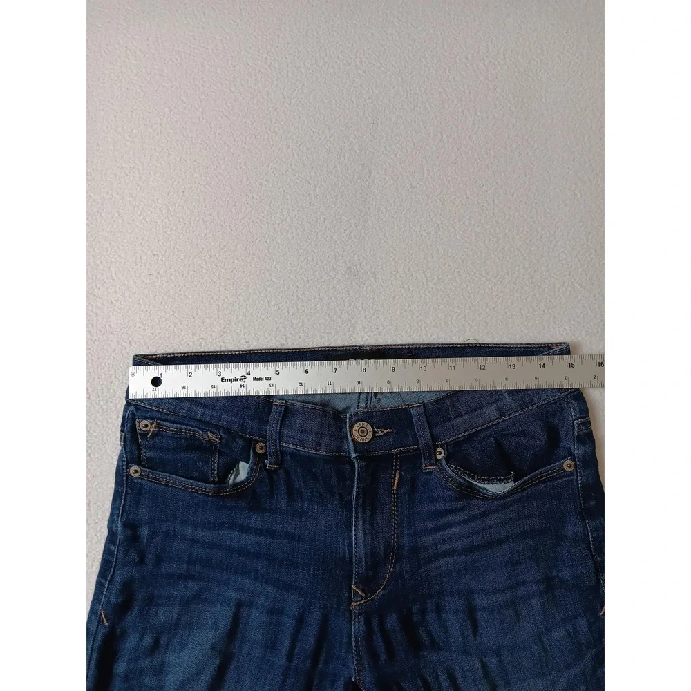 Express Jegging Leggings Womens 6 Blue Denim Stretch Pockets Mid Rise Casual